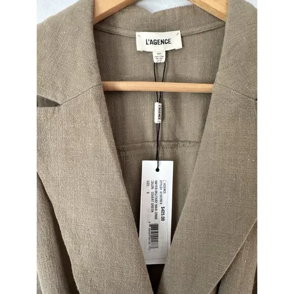 NWT L’agence Mayer Military Maxi Dress Covert Green Women’s Size Small - Picture 7 of 9